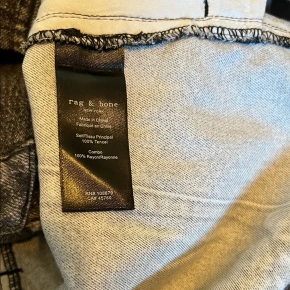 Rag & Bone Charcoal Denim Shirt Dress - Picture 8 of 9